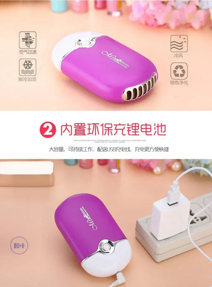 New USB Mini Fan Air Conditioning Blower USB Charging Fan Eyelash Hair Dryer Portable Nail Polish Quick Dry Pocket Cooling Fan