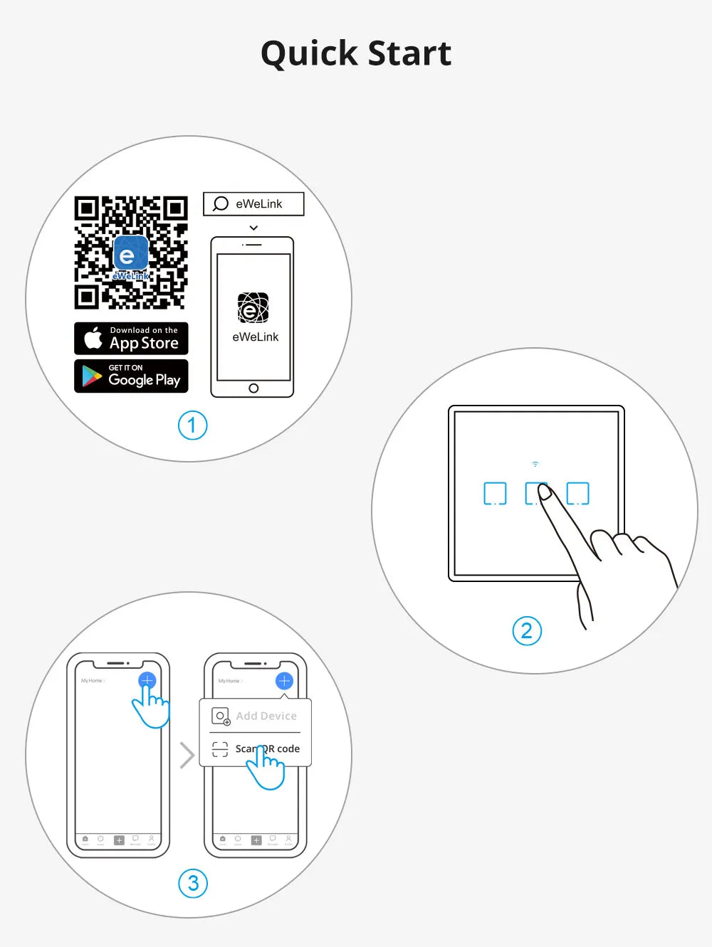 SONOFF TX US Wall Smart Switch 433Mhz RF Remote Control Wi-Fi Touch Switch via eWeLink APP Works With Alexa Google Home