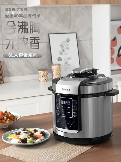 6L electric pressure cooker household large capacity 304 stainless steel intelligent pressure cooker multi-functional 220V