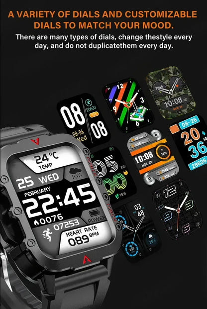 2025 Smartwatch New GPS Smart Watch Men 1.71 Inch HD Display Screen GPS & Make/Receive Phone Calls 340mAh Battery Smart Bracelet