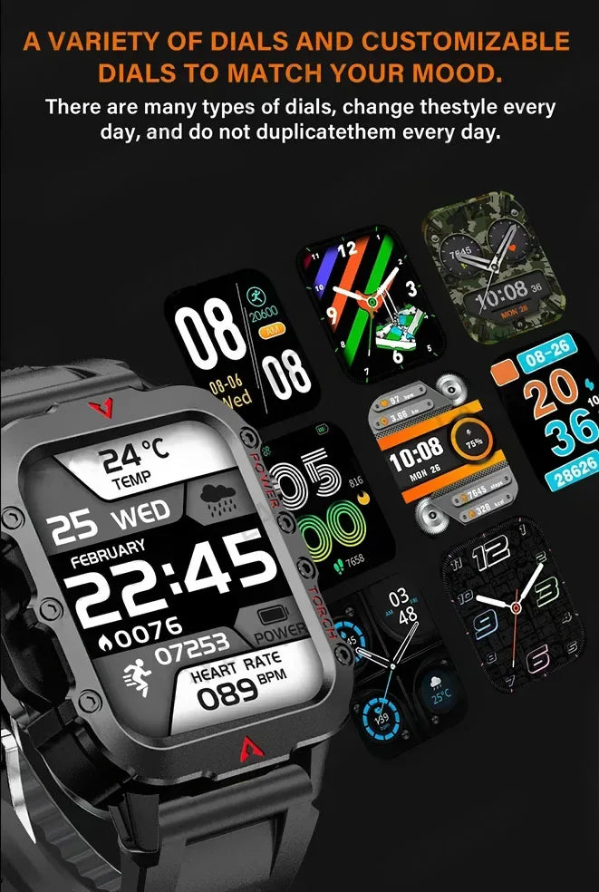 2025 Smartwatch New GPS Smart Watch Men 1.71 Inch HD Display Screen GPS & Make/Receive Phone Calls 340mAh Battery Smart Bracelet