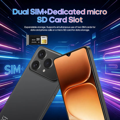 FUFFI Global Vision M17 Pro Max Smartphone Android 8GB RAM 256GB ROM 6.53 Inch Phone 24MP+48MP Dual SIM 4G Network Mobile Phones