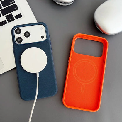 Magnetic Tech Woven Case For iPhone 17 Air 16 15 14 13 Pro Max TechWoven For Magsafe Wireless Charging Shockproof Cover