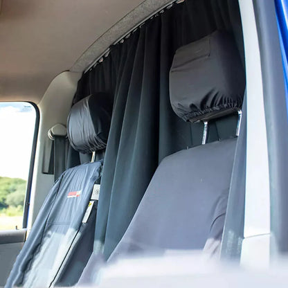 A Set CAB DIVIDER Blackout Curtain For Fiat Ducato VW T5 T6 Ford Transit Sprinter High Roof Motorhome Caravan Campervan