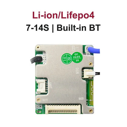 JBD Smart BMS 7S 8S 9S 10S 11S 12S 13S 14S 24V 36V 48V Built-in BT 20A 30A BMS Lifepo4 Li-ion Passive Balance Uart for E-bike