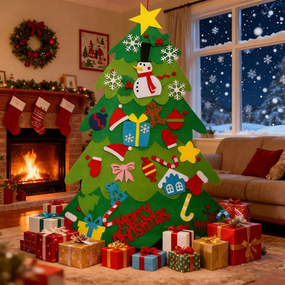 22/33/66pcs Felt Christmas Tree Set, Detachable Accessory, Suitable for Party Decoration and Christmas Decoration Accessories