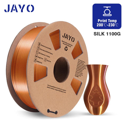 JAYO PETG/PLA+/SILKPLA/PLAMeta/PLAMatte/ABS/ PLA Filament 1.75mm 1.1/0.65KG 3D Printer Filament For FDM 100% No Bubble Mix Color