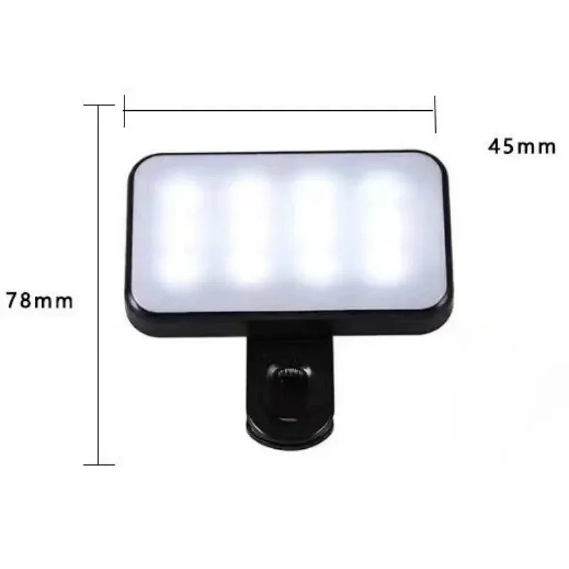 Portable Rechargeable LED Fill Light Mini Selfie Fill Light for Mobile Phone Computer