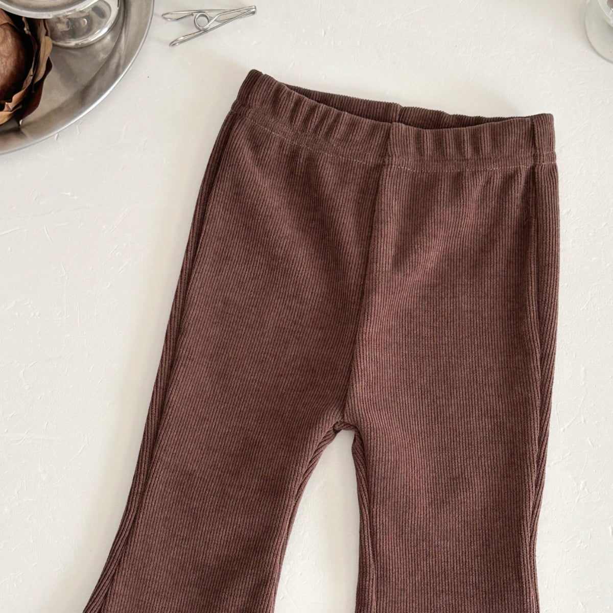 Baby Trousers Spring Loose Solid Color Bell Bottom Pants Newborn Girl Stretch Trousers Autumn Toddler Girl Clothes