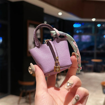 2024 New style Mini House Small Bag Handheld Portable Hand Rope Bluetooth Earphone Bag Zero Wallet Multi functional Small Bag