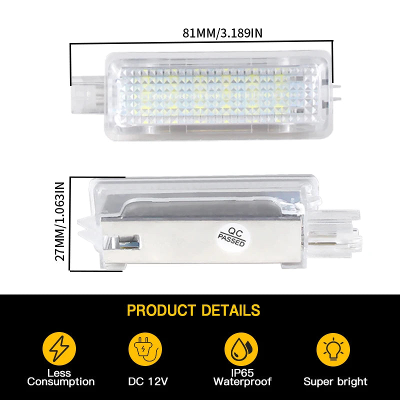 1pc/2pcs Car LED Welcome Projector Courtesy Door Light for Ford Focus Kuga 2013~up Canbus DC12V Bright Interior Led Lights White