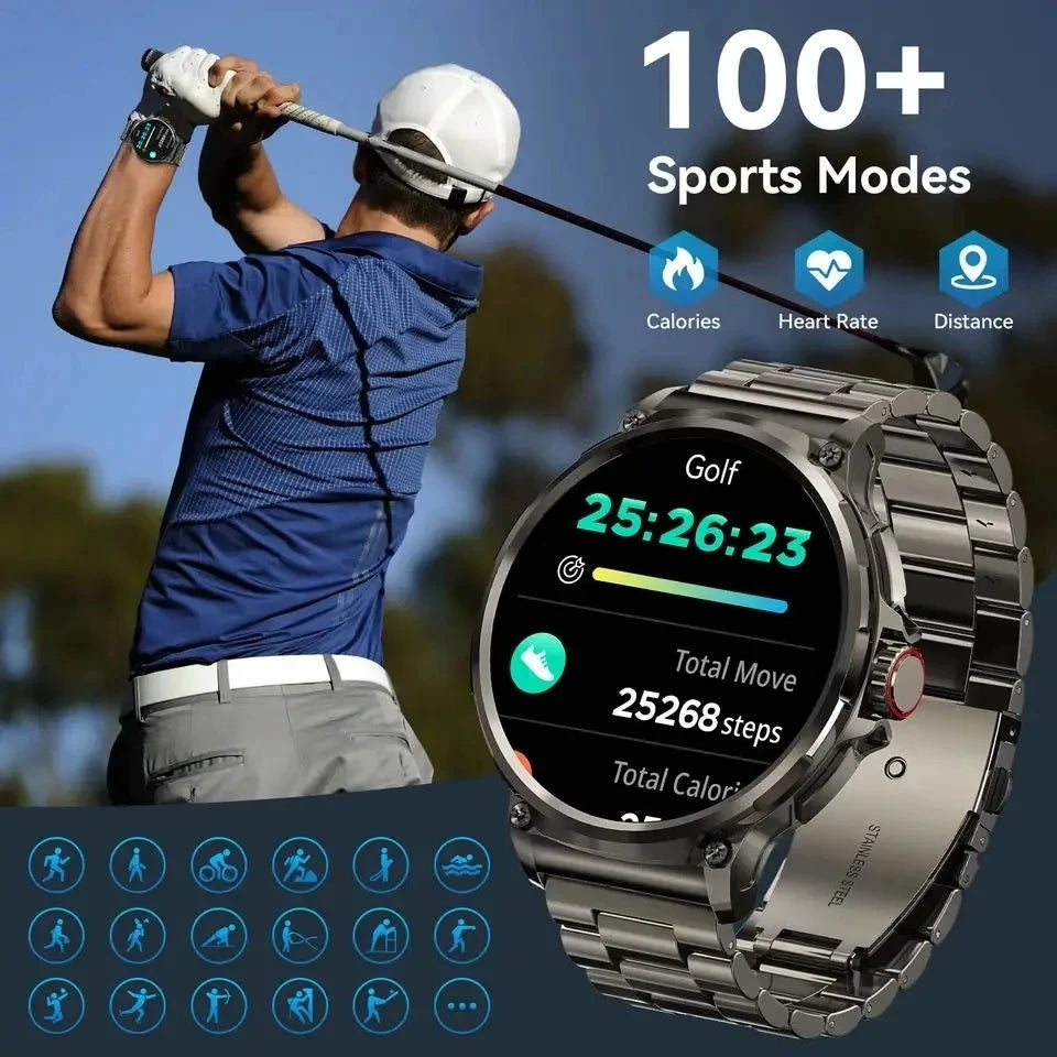 New 1.85-inch Ultra HD SmartWatch GPS Track Bluetooth Call 710 Mah Large Battery Sports Fitness smartwatch 2026 clock Gift Hot