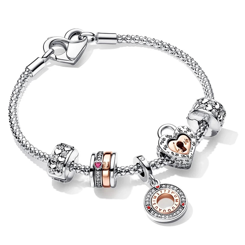 The New 925 Sterling Silver Charm Mother's Day Queen Crown Gift Box Fits Women Jewelry With Original Bracelet Accessories