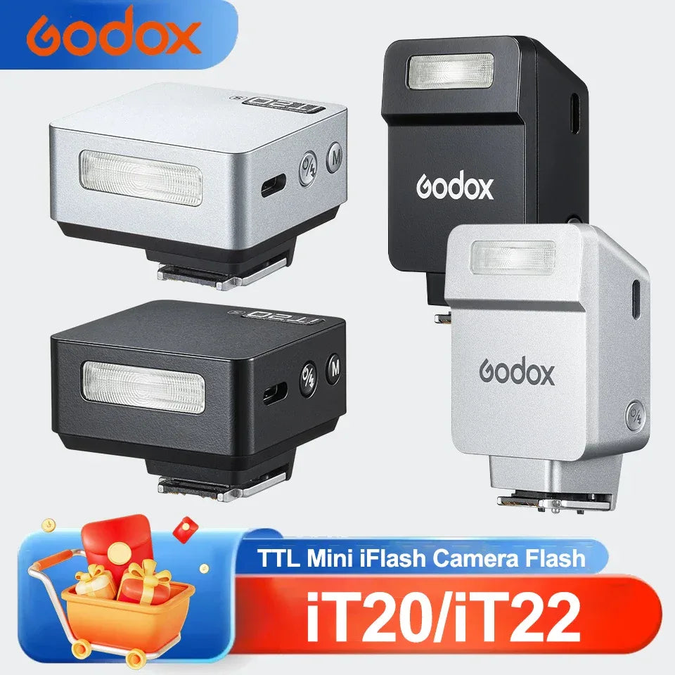 Godox iT20 iT22 TTL Mini Flash iFlash Camera Flash for Canon Nikon Sony Fujifilm Olympus Panasonic Ricoh Cameras