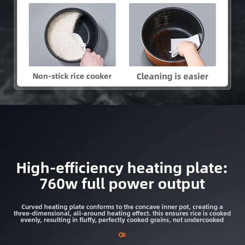 4L Smart Rice Cooker with Timer Function, Household Energy-Saving Soup and Porridge Cooker, Multifunctional Rice Cooker