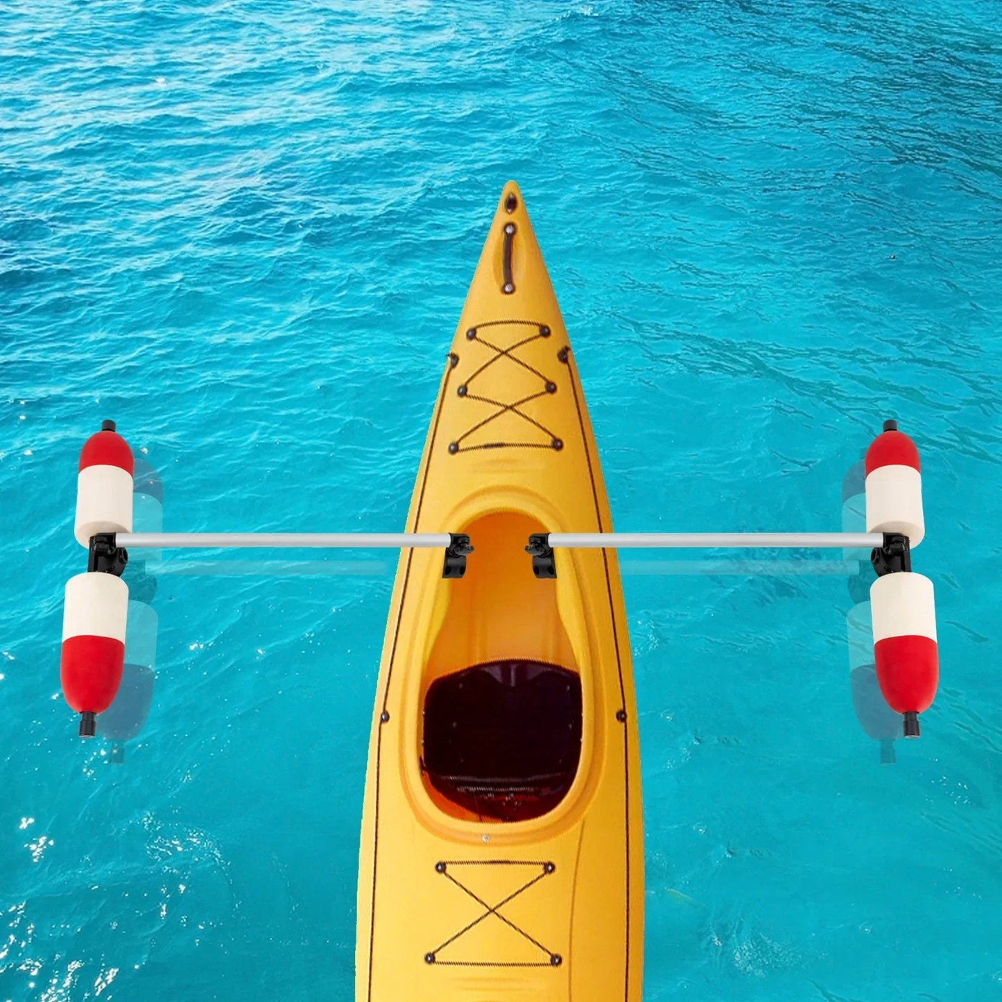 Marine Boat Kayak Red Durable Outrigger/Stabilizer System PVC and Aluminum for Most Kayaks and Canoes