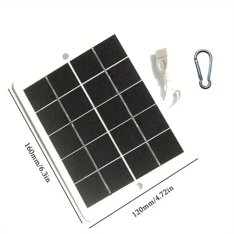 Portable 3W 5V solar panel Multipurpose Phone Camping Fan Light solar charger USB Solar Panel For Outdoors Emergency Supply