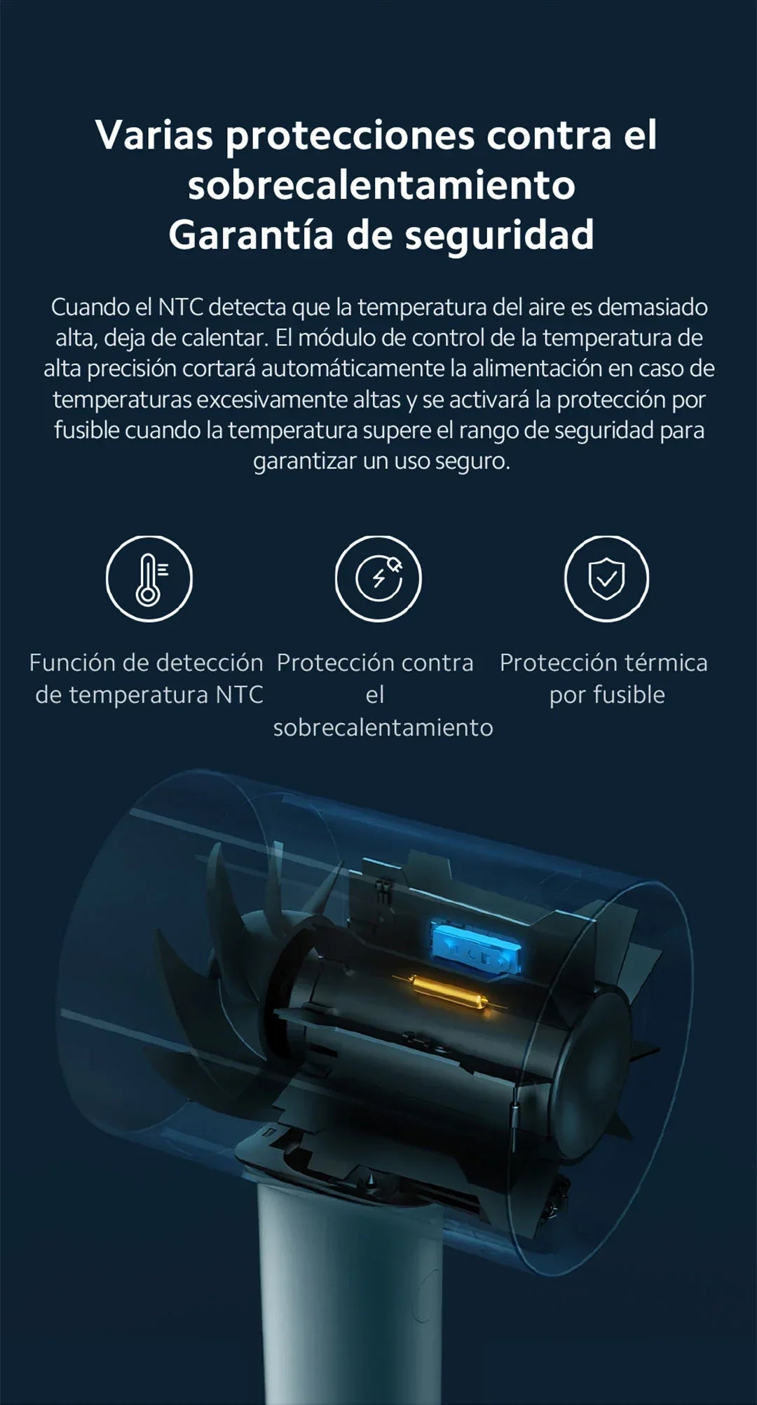 Official｜Xiaomi Water Ionic Hair Dryer H500｜Terapia de iones de agua doble｜Flujo de aire ultraalto de 20 m/s｜Cuerpo de metal"