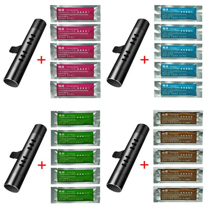 1/3/4Sets Car Air Freshener Outlet Car Air Conditioning Vent Solid Perfume Car Perfume Stick Supplement 6 Flavour