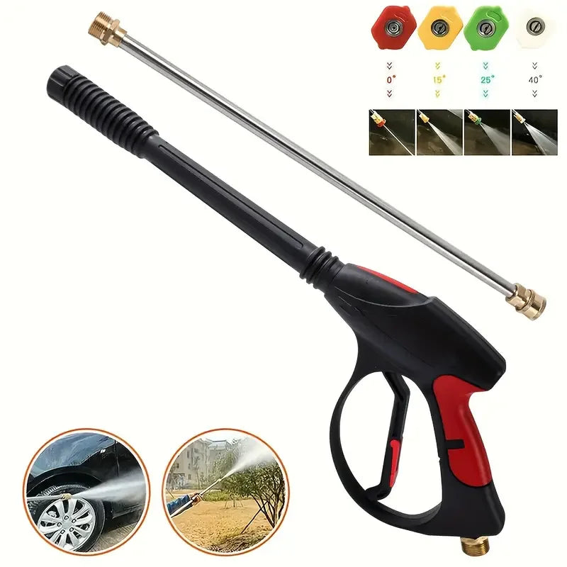High Pressure Cleaning Water Gun M22-14 Copper Valve Core Car Washing Water Gun 1/4 Quick Connect 4000psi  With 5 Color Nozzles
