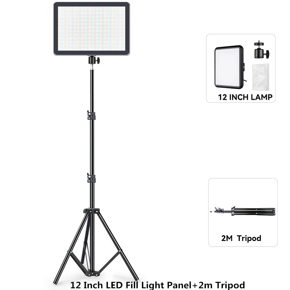 Video Led Light Photography Selfie Dimmable Video Fill Light for Photo Studio Live Stream Fill Lamp for Tiktok Youtube