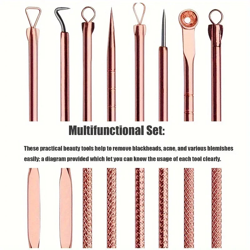 4Pcs Blackhead Remover Acne Needle Facial Cleansing Acne Extractor Remove Blackhead Pores Cleaning Tools