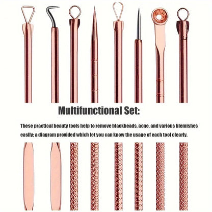 4Pcs Blackhead Remover Acne Needle Facial Cleansing Acne Extractor Remove Blackhead Pores Cleaning Tools