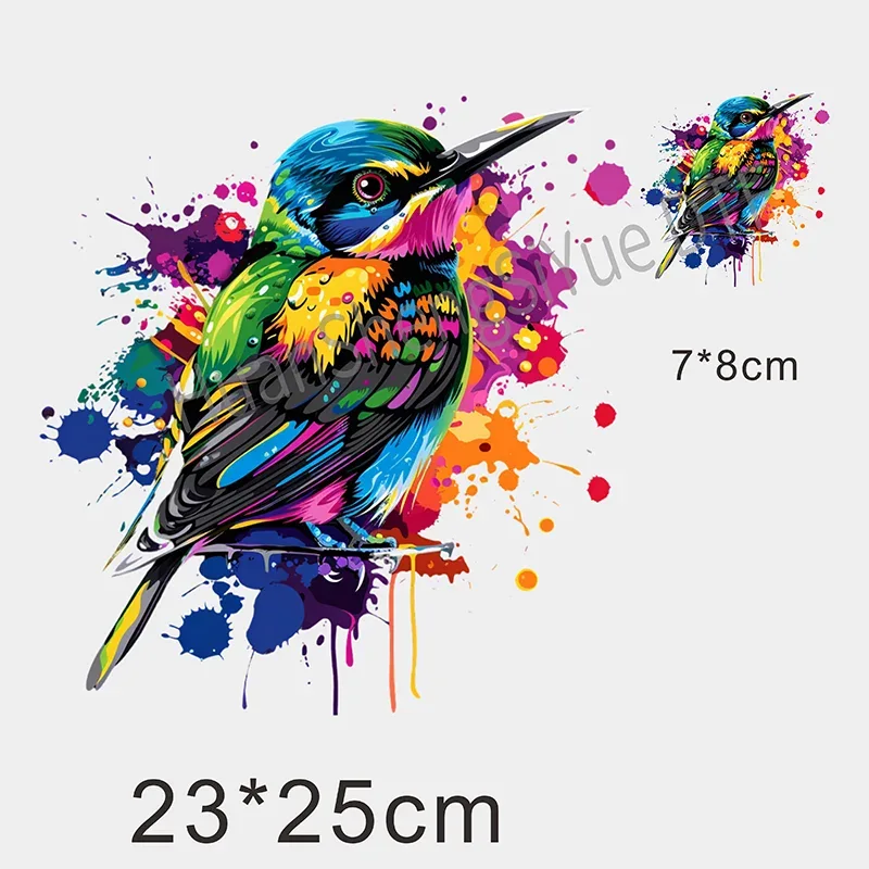 Color Fluid Painting Ironing Sticker Clothes DTF Fashion T-shirt Hoodie DIY Jacket Patch Hot Paste Paper Waterproof