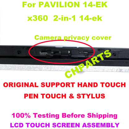 N09468-001 14“ For hp Pavilion x360 14 EK 14-ek 2-in-1 Laptop Lcd Touch Screen Replacement Assembly 250 nits 45% NTSC 1920*1080