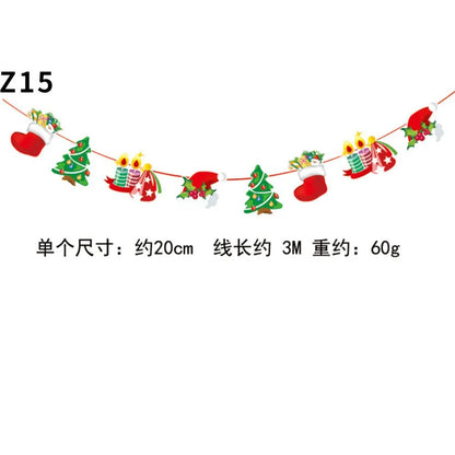 Christmas Banner Tree Ornaments Merry Decoration for Home 2025 Santa Claus Pendant Xmas Gifts New Year 2026 Flag Party Pulling