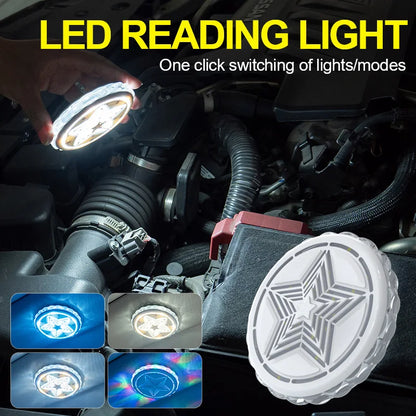 Car reading lights, LED interior sound controlled ambient lights, car trunk lighting, wireless wiring free decorative lights