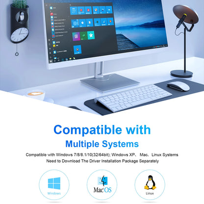 COMFAST 1300M Adaptador Wi Fi Banda Dupla Sem Fio 2.4G/ 5GHz 4 Antenna USB3.0 Wireless USB Placa Wifi Pra PC  Kali Linux Adapter