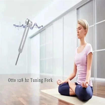 128 /512Hz Chakra Healing MassageTuning Fork Set,Aluminum Alloy Tuning Forks Used for Sound Therapy Yoga Meditation Accessory