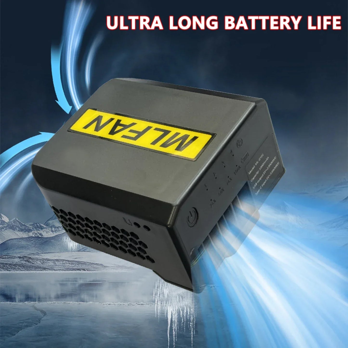 Waist Clip Fan Portable Mini Hanging Neck Fan USB Rechargeable Fan Small Outdoor Camping Waist Fan with 10000mAh Power Bank