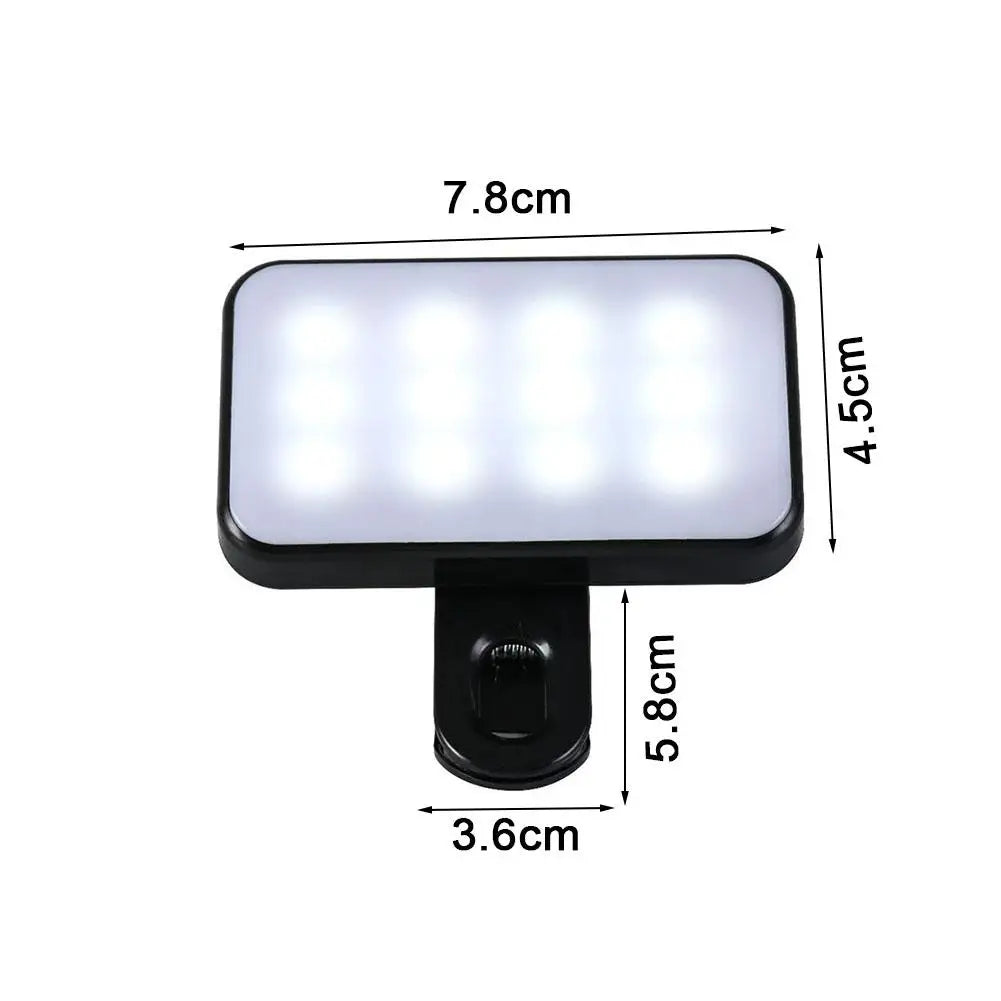 Multi Functional Computer Conference Light LED Handheld Clip Fill Light Video Live Photography Three Colors Rechargeable