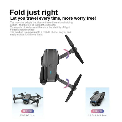 New E99Pro RC Drone 4K Professinal With 1080P Wide Angle HD Camera Foldable Helicopter WIFI FPV Height Hold Gift Toy ﻿