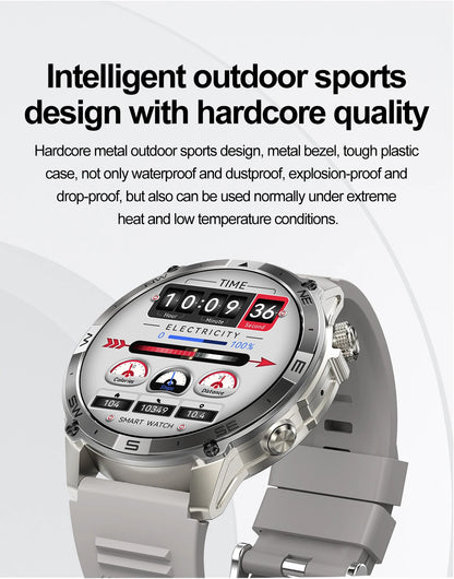NORTH EDGE NEW GPS Smart Watch 1.43'' HD AMOLED Display Built-in GPS Altitude Barometer Compass Bluetooth Phone Call Smartwatch