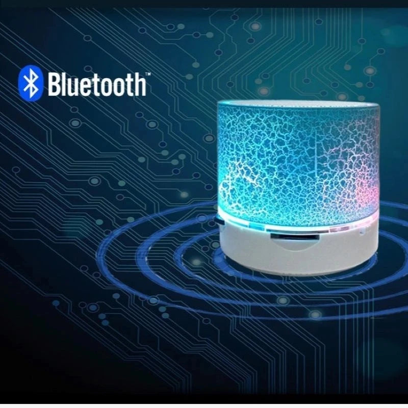 Mini Bluetooth Speaker Portable Car Audio Dazzling Crack LED Wireless Bluetooth Subwoofer Speaker TF Card MP3 Music Sound Column