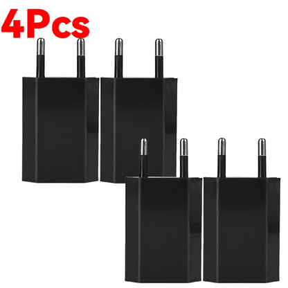 5V/1A Mini EU Plug Charger USB Mobile Phones Charger USB-C Quick Charger Wall Power Adapter Chargers For iPhone Samsung Xiaomi