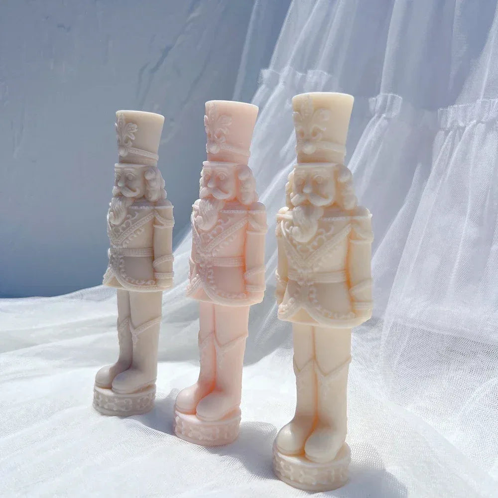 Nutcracker Silicone Candle Mold Dinner Soy Wax Silicone Mould Christmas Ornaments Christmas Decor Silicone Mold