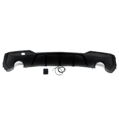 Magickit Rear Diffuser For BMW G22 G23 420i 430i 440i M Sport w/ LED 2020+ Carbon Look Rear Bumper Diffuser