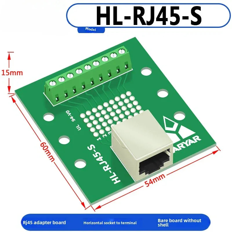 RJ45 adapter terminal RJ45 adapter terminal Cat5e Cat6 adapter board network port DIN35 guide rail installation