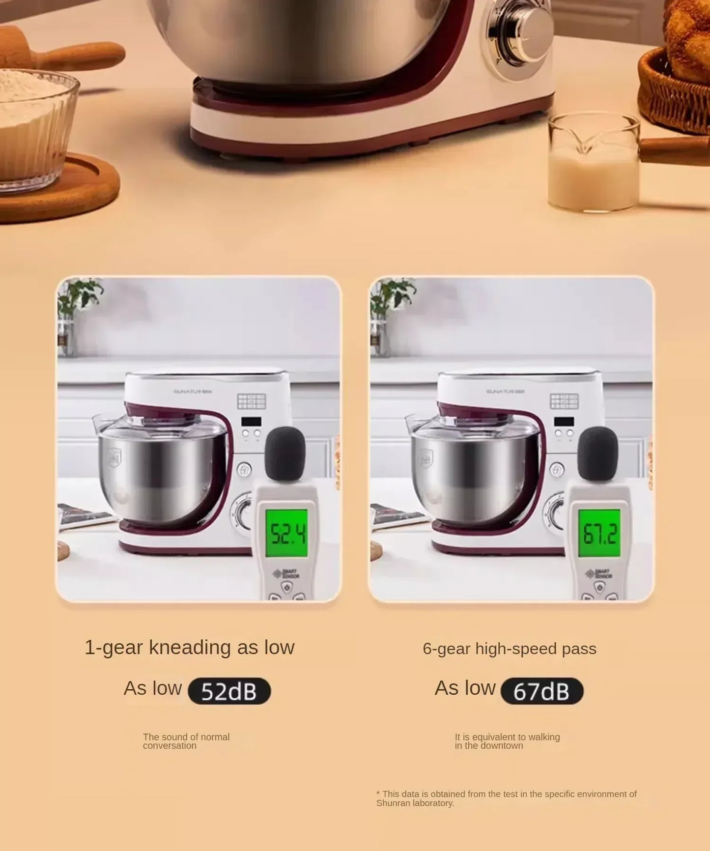 Desktop Egg Beater Electric Household Baking Chef Machine Cream Beater Small Mixing and Noodle Cover Commercial Stand Mixer