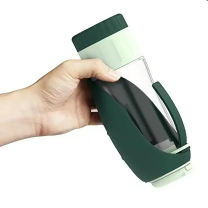 Outdoor Tritan+Silicone Dog Water Bottle Folding Water Slot Leak Proof Pet Water Dispenser Portable Dual-use Pet Feeder Dog