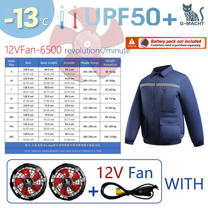 Summer 4 Fans Air Conditioning Cooling Vest Men Women Ultralight Outdoor Jacket Sun Protection Windbreaker Travel Fishing Sports