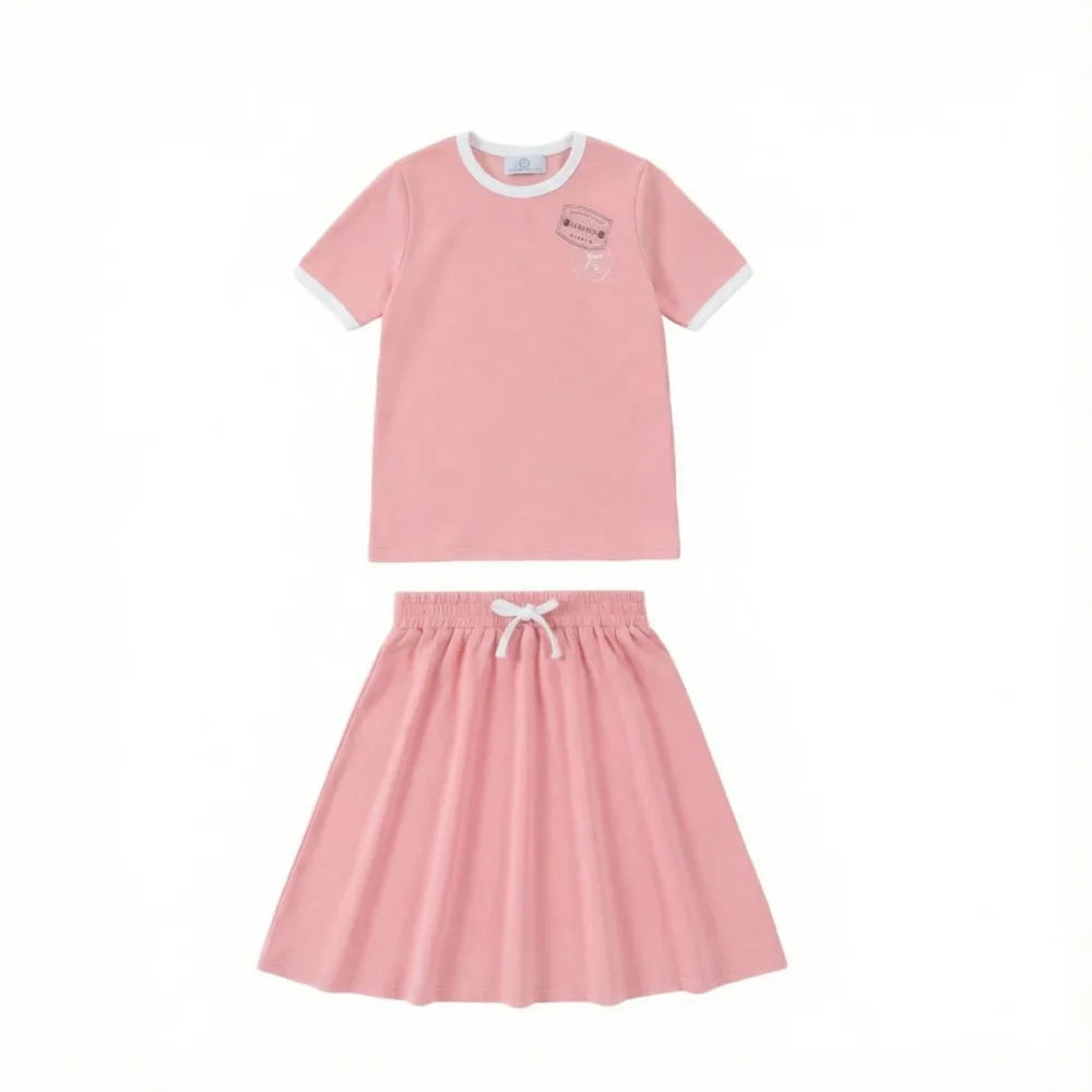 AP SS26 Ringer stamp jersey cotton collection summer boys girls fashion casual clothing dress set shirt family matching clothes