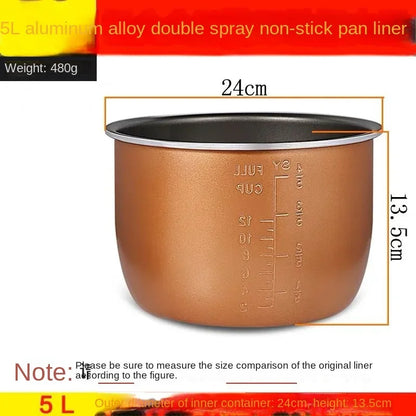 Electric pressure cooker liner multicooker bowl 4L 5L 6L liter non-stick pan double spray thickening