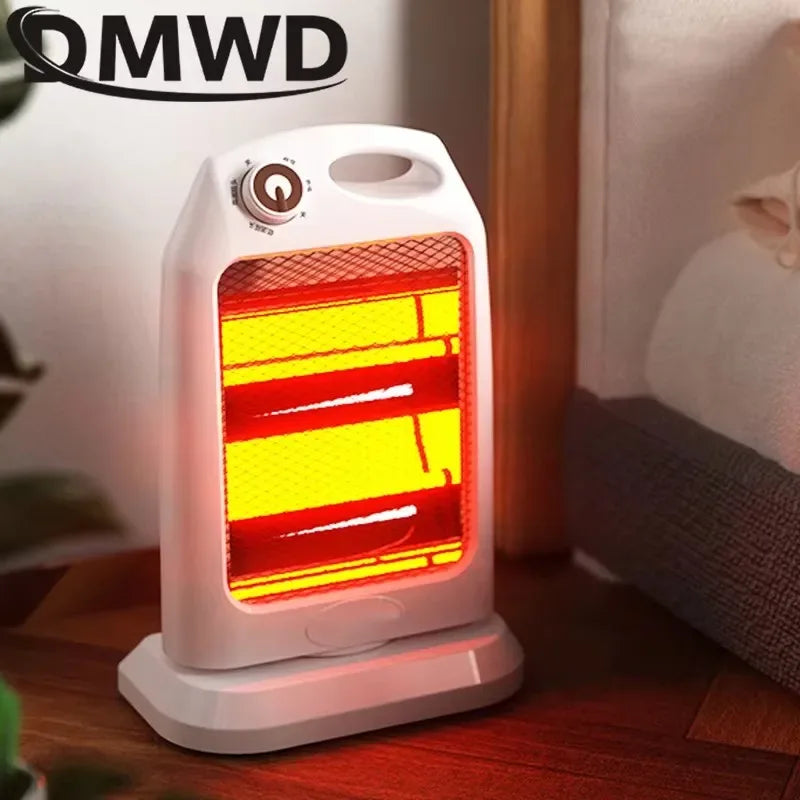 DMWD Electric Heater Portable Quartz Tube Heating Machine Bedroom Office Small Sun Heater Winter Warmer Thermal Heating Radiator