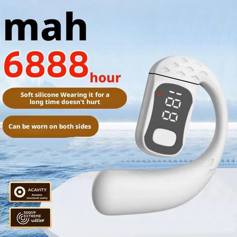 Wireless Bluetooth 5.4 Earphone Long Standby Ear Hook,Business HD Calling Mic Surround Sound Waterproof Earbud Outdoor