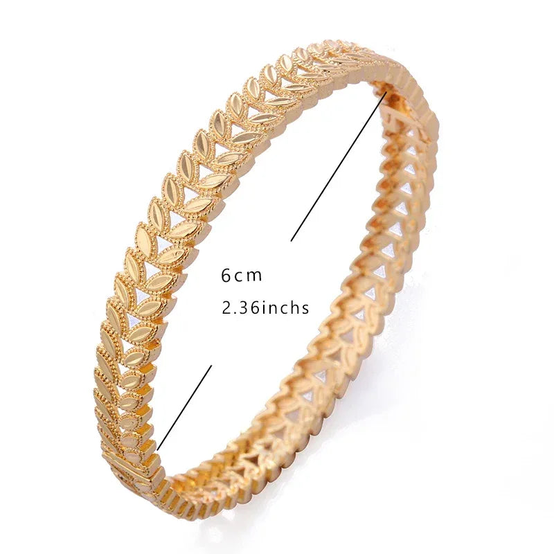Gold Plated Italian Luxury Bracelet for Men Women,Wedding Fashion Bangles Party Valentine's Day Gift